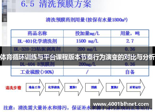 体育循环训练与平台课程版本节奏行为演变的对比与分析